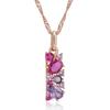 Collana con ciondolo ovale viola rosso zircone con intarsi irregolari, collana da donna di lusso, catena dorata, gioielli di lusso per feste e regali