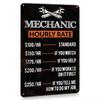 Vintage Mechanic Metal Sign - Rustic Wrench Tool Iron Wall Art Decor For Garage Workshop Home