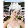 Fascinators Hat for Women Tea Party Funeral Veil Mesh Hats Wedding Lace Gloves Set for Cocktail First Communion