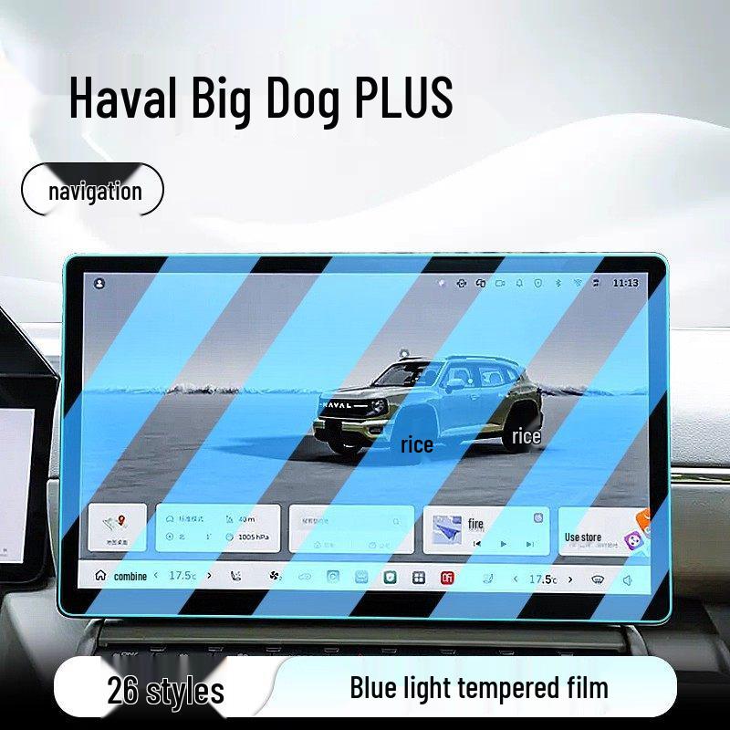 Tempered Glass Screen Protector for 26 Haval Big Dog Models' Center Console and Navigation Display