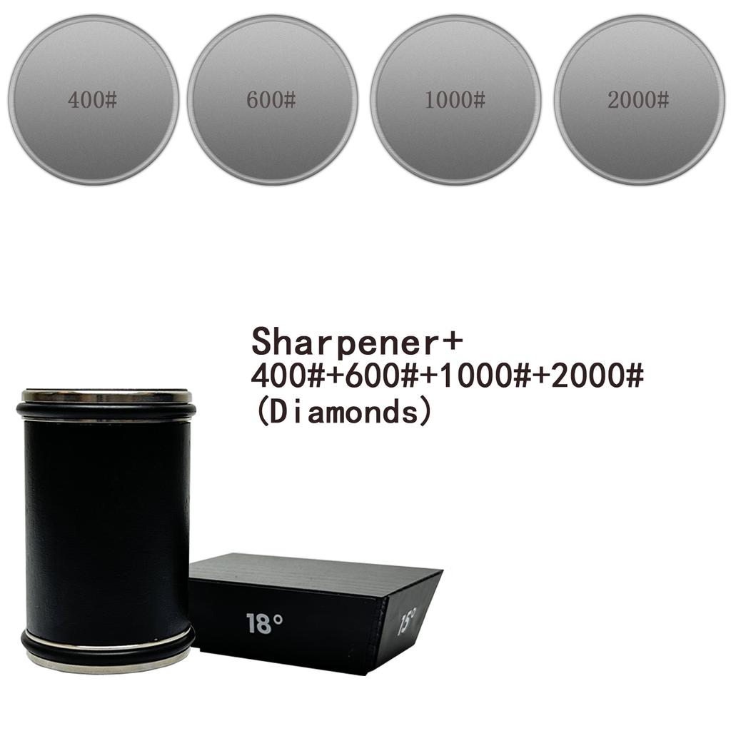 Rolling Knife Sharpener Magnetic Knife Holder Diamond Sharpening Stone with15°18°20°22°Degrees Angle Roller Kitchen Accessory