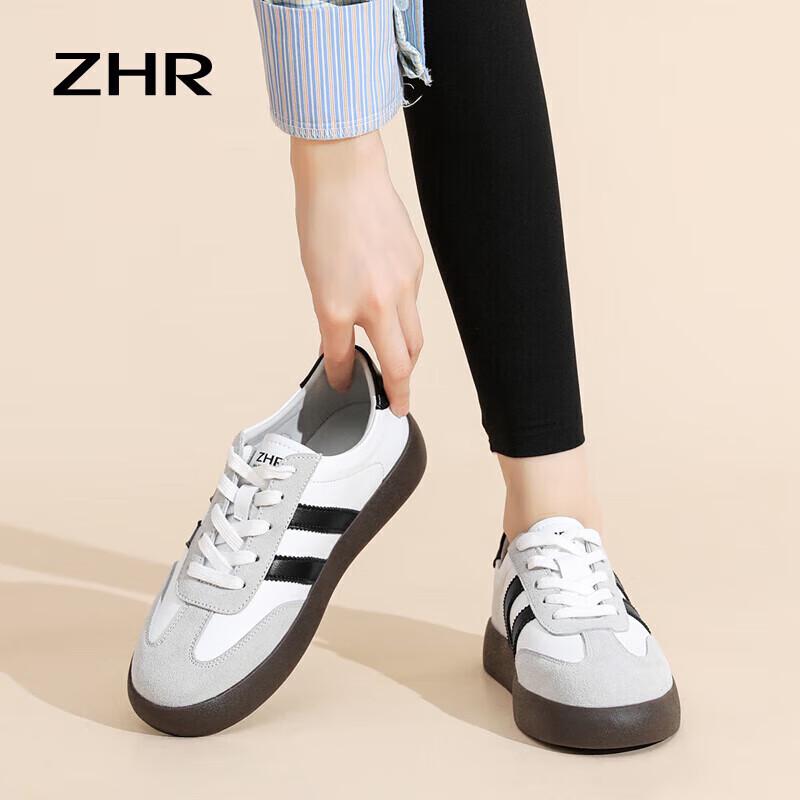 ZHR Women's Retro Platform German Trainer Sneakers A108