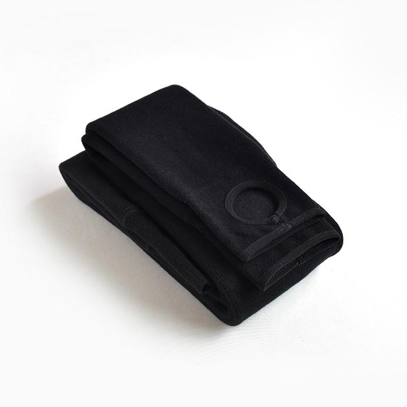 Plus Size Coffee Color Imitation Cashmere Base Layer Stockings with Velvet Cotton Stripe Tights (Up to 200 Jin).