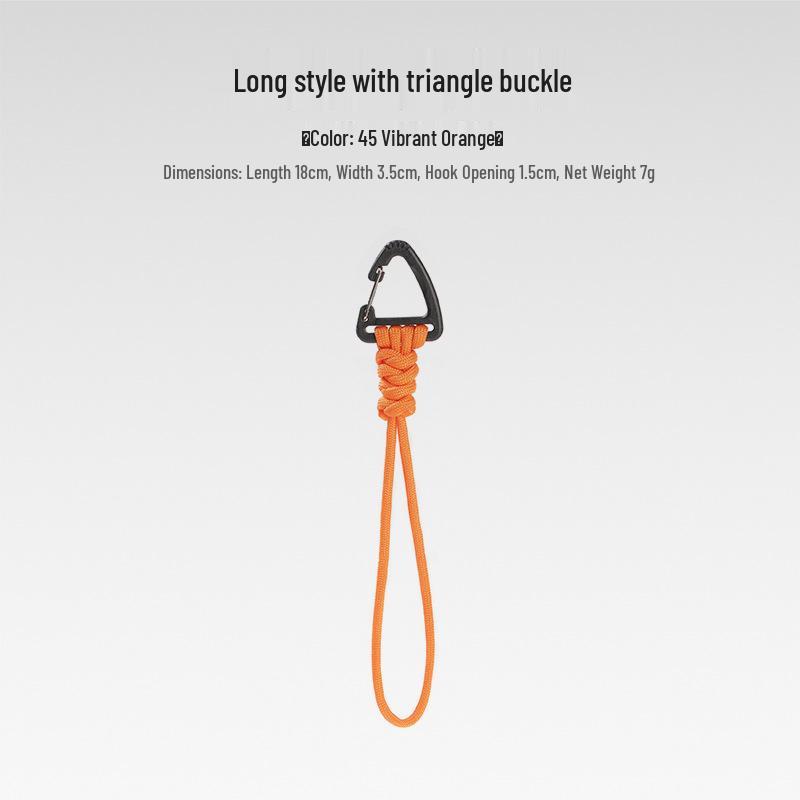 Sju-strängad Paracord Nyckelring Lanyard: Anti-förlust, Utomhuscamping, Multifunktionell med Karbinhake & Snabbspänne.