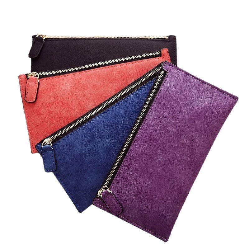 Wholesale New Korean Style Women's Long Wallet Vintage Clutch Multi-Card Slot Card Holder Export