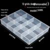Thickened Nine-Grid Storage Box: Large Capacity, Impact & Corrosion Resistant, Open Compartment Design.