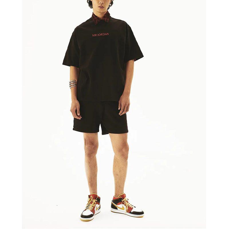 Jordan T Shirts Unisex Black Crew Neck Moderate Straight Fit DV6466-010