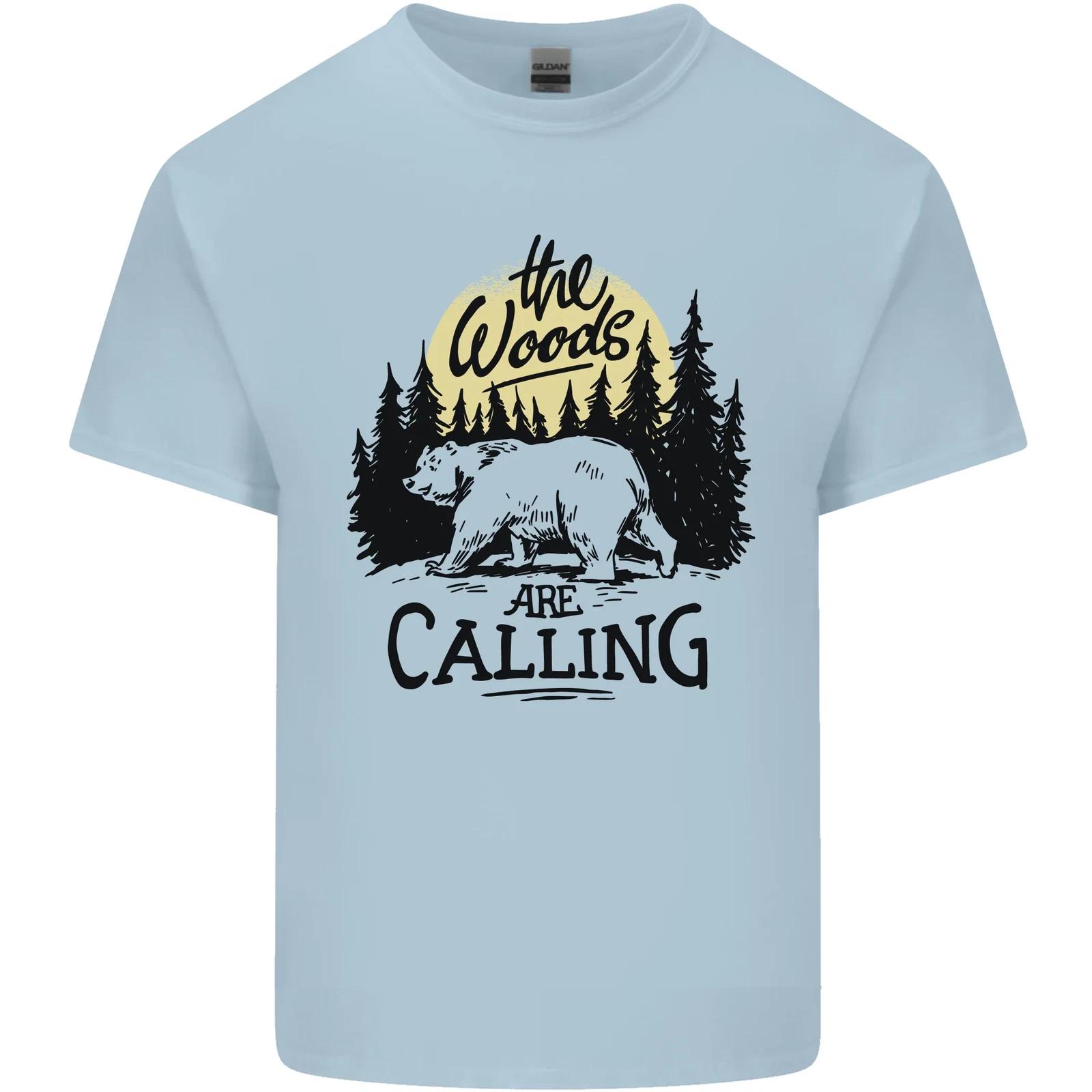 

The Woods Calling Camping Trekking Bear Kids T-Shirt Childrens 2XL