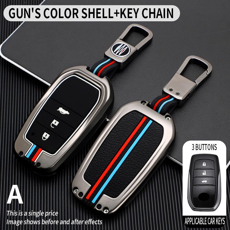 Car Remote Key Cover Case Bag Shell Holder for Toyota Avalon CHR C-HR Camry Corolla Prius Prado RAV4 Protector