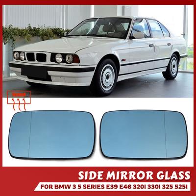 BMW E46 Mavi Sol Sağ Yan Araba Camı Isıtmalı Dikiz Aynası Camı 1998-2006 için Yedek