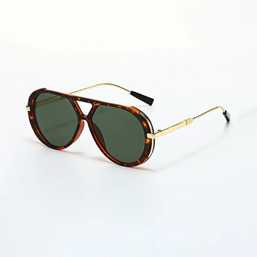 Retro Oval Metal Sunglasses for Women Men Luxury Fashion Brand UV400 Punk Unisex Stylish Shades
