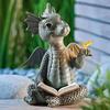 Dragon Shape Sculptures Resin Giants Lawn Sculpture Gothic Fantasy Dragon Figure Art Garden Patio Lawn Statues Garden Decoration
