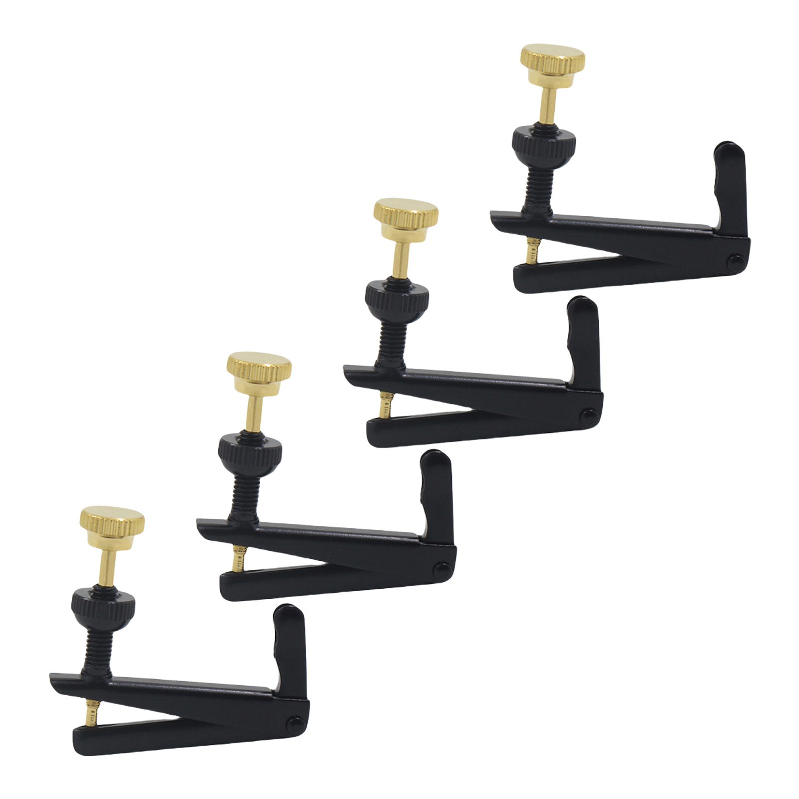 

4 шт. машинки для точной настройки скрипки, регуляторы струн скрипки, винты для настройки, металлические регуляторы струн, простые в установке чёрный