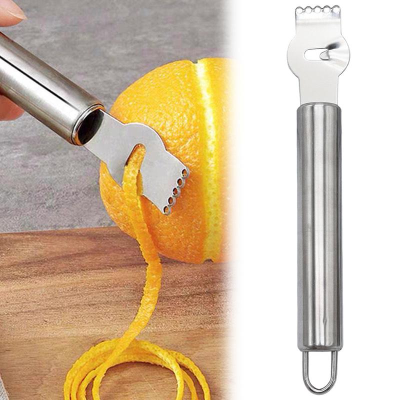 Lemon Zester Grater Grapefruit Peeler Tool Stainless Steel Orange Citrus Peelers Portable Slicer Cutter Efficient Orange Peeler