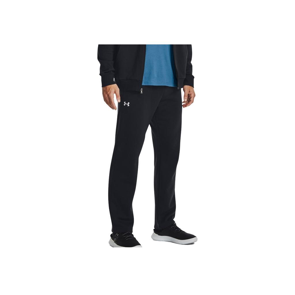 Under Armour Rival Fleece Pants With Logo Print Men Bottoms Black 1379868-001