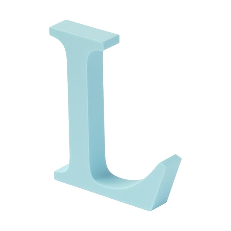 

No-brand item multicolor alphabet letter mint blue L