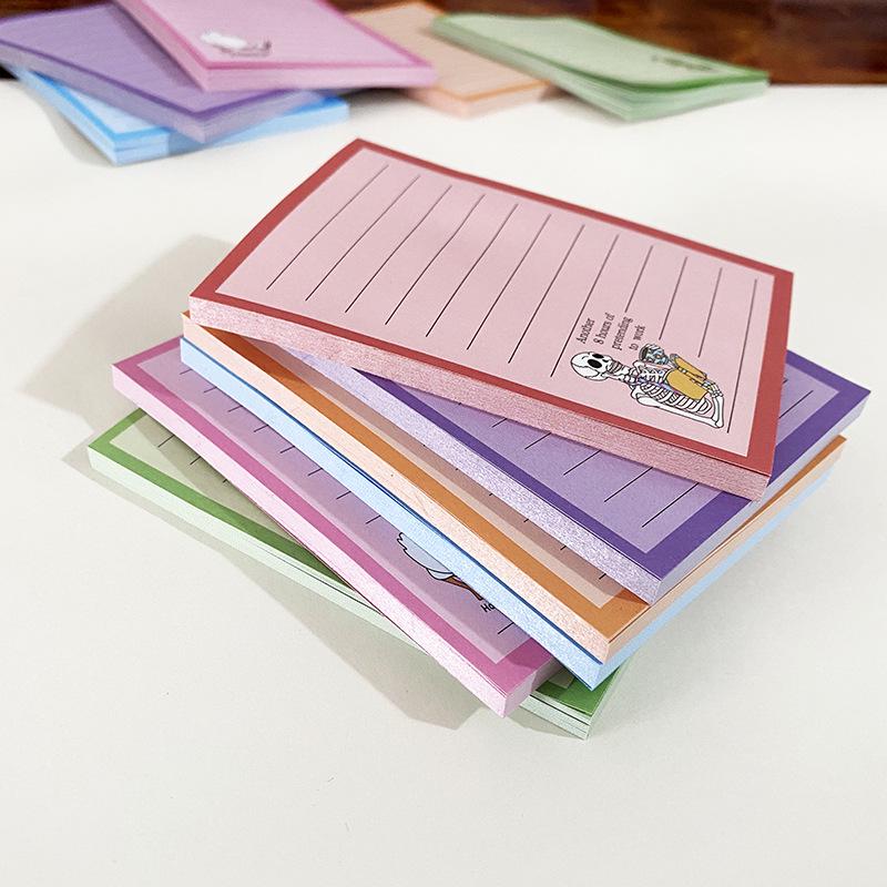 Colorful Striped Self-Adhesive Sticky Notes Memo Pad