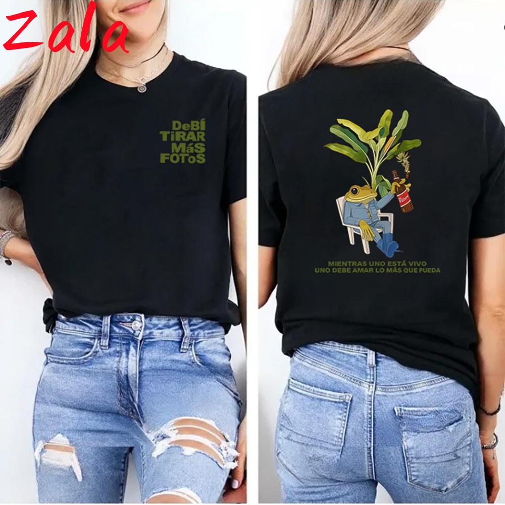 Rapper Bad Bunny Unisexs Tshirt Debi Tirar Mas Fotos Dtmf World Tour Unisex Tshirts Summer Casual Short Sleeved Unisexs Clothing