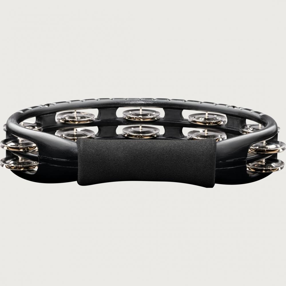 MEINL Percussion Traditional ABS Tambourine Steel Jingles Black TMT1BK