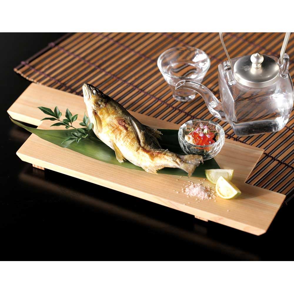 Yamaco Hinoki Yatsuhashi Serving x 9 x H2 38211 Dish, Small, 24.5 cm,