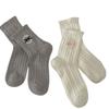 5 Pairs of Women's Summer Mesh Breathable Twist Bow Mid Tube Socks