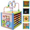 Drewniana Kostka Edukacyjna Manipulacyjna Sorter Przeplatanka Xl