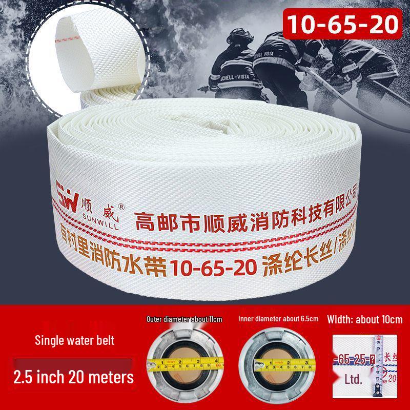 High Pressure 65ft Fire Hose & Hydrant Connector with Explosion-Proof Water Gun, 20/25m