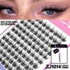 DIY-Cluster, falsche Wimpern, Cluster, Verlängerungen, einzelne Wimpern, Cluster, natürliche segmentierte Wimpernbündel