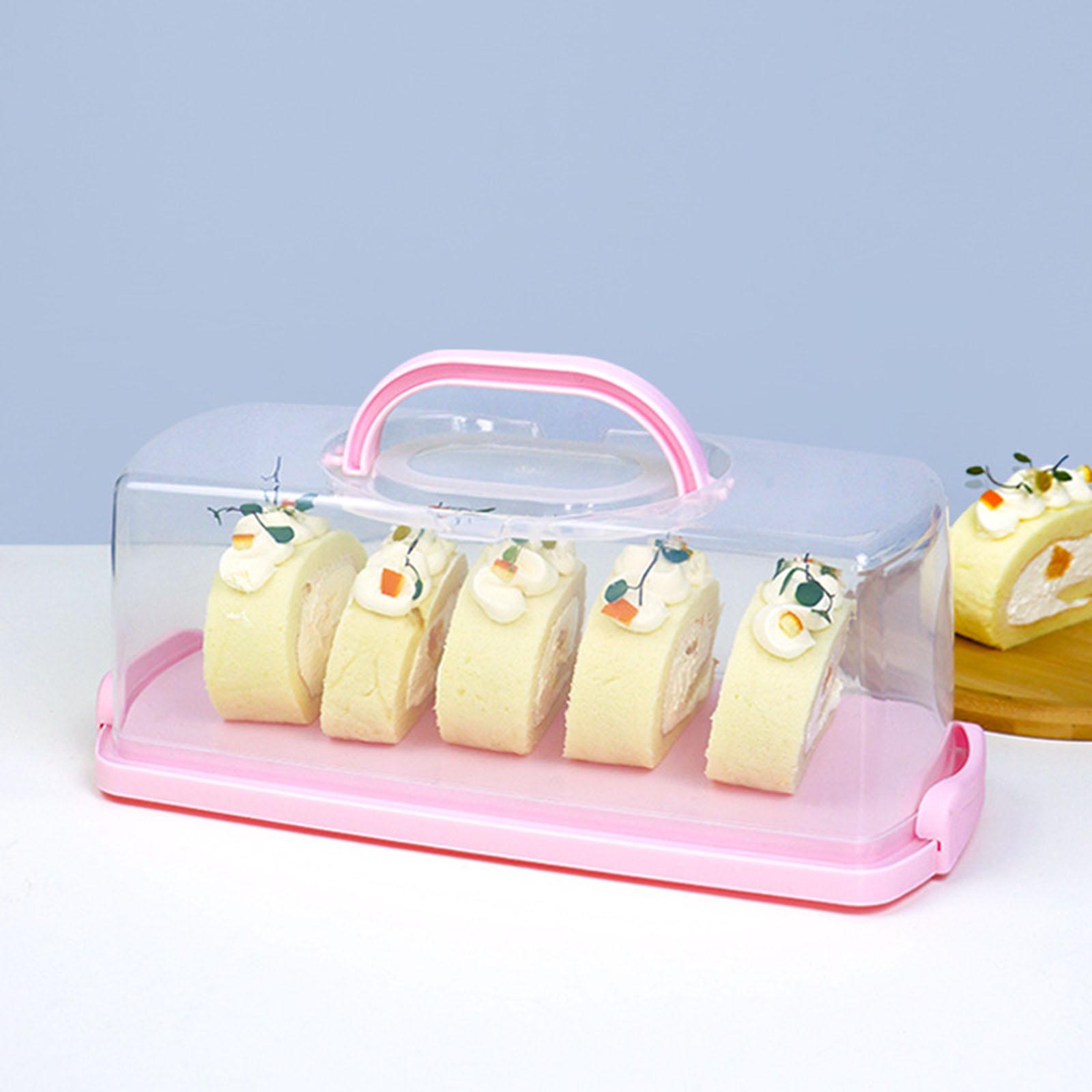 The Cake Roll Packaging Box Can Be Reused. It Is A Long Portable Towel Roll For Household Use And A Rectangular Box Divided Bowl розовый