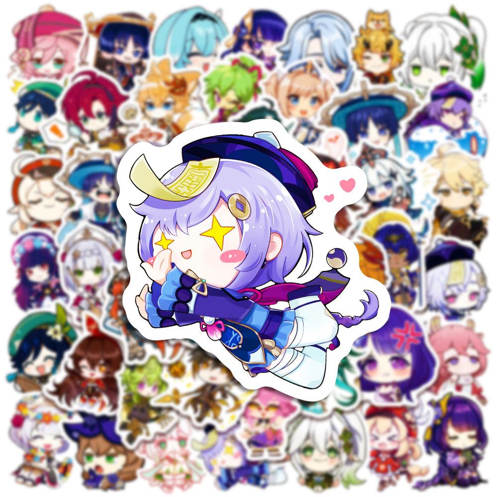 10/30/50pcs Genshin Impact Stickers Stickers Anime Game Decals DIY Guitar Luggage Scrapbook Waterproof Reward Art Sticker Toy