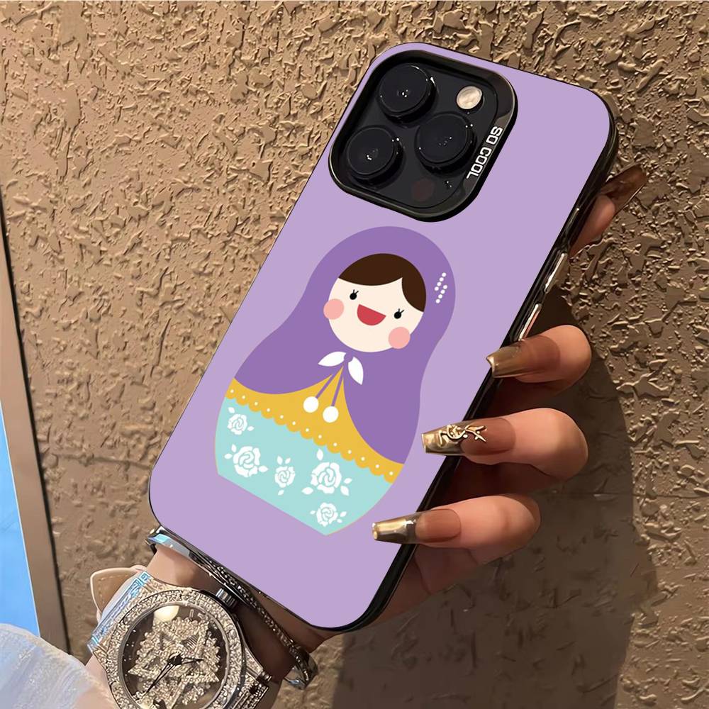 Russian Nesting Doll Cartoon Phone Case Phone Case For iPhone 14 16 15 11 12 13 Pro Max Mini Plus Shockproof Cover