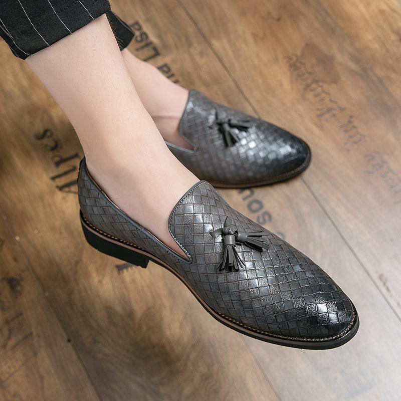 New summer and autumn personalized casual leather shoes British Doudou shoes foot fringed leather shoes