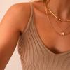 Collana Multistrato con Disco di Metallo e Ritratto Retro Esagerato a Farfalla Trend Ragazza Collana Multistrato Collana Temperamento