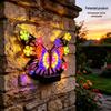 Solar Iron Art LED Colorful Butterfly Outdoor Pendant Lamp