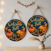 Vintage Style Pumpkin Sunflower Door Hanger Autumn Leaf Autumn Harvest Wall Decor  Gift for Friends