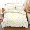 Art Pattern Series Simple Three-Piece Set To Map Custom Digital Printing Home Textile Quilt Set Three-Piece Set