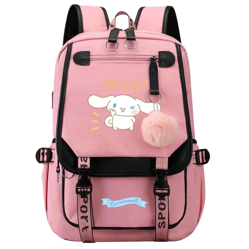 Big-Eared Puppy Cartoon Periphery Korean Version Of Junior High School Cute Large-Capacity Load Reduction Backpack