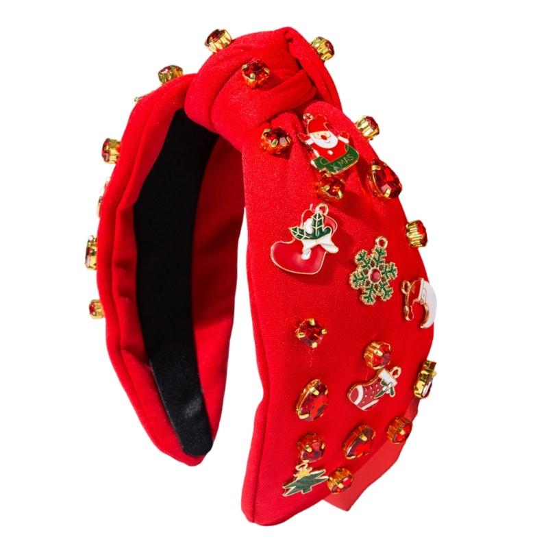 

Christmas Jeweled Headband Party Costume Blingbling Party Karaoke Punk Photo Props Party Wide Hair Hoop Nightclub