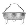 Steam Basket with Foldable Handle 304 Stainless Steel Multifunctional Colander Steam Insert for