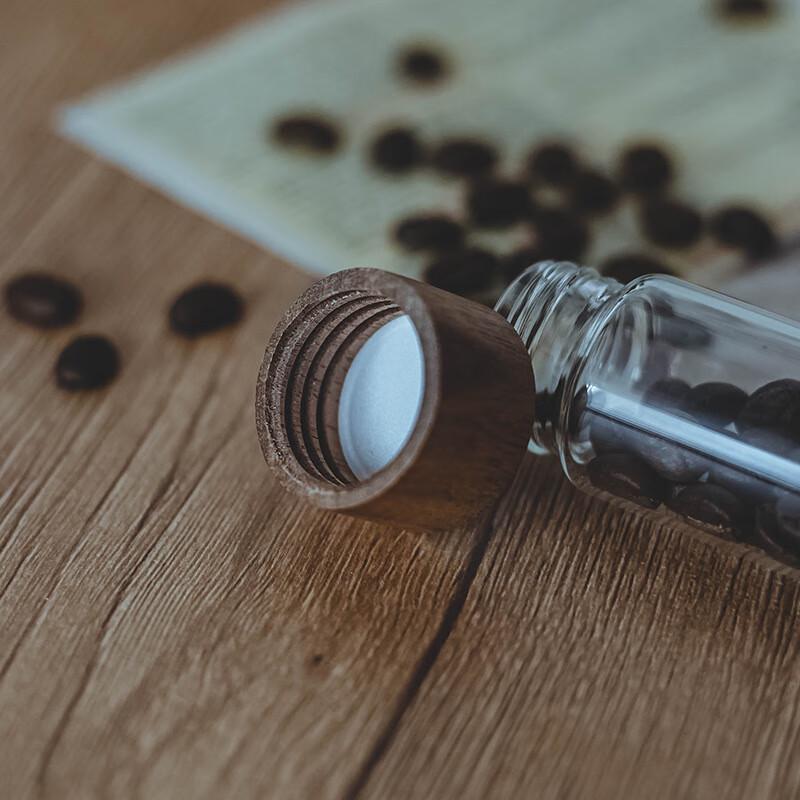 Glass Test Tube Spice Storage Set with Wooden Base