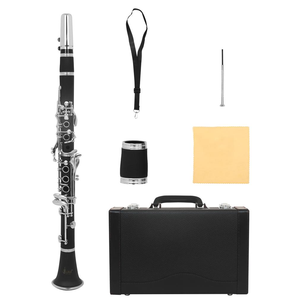SLADE Bb Clarinet 17 Keys Bakelite Wooden Professional Woodwind Instrument Colorful Clarinette With Box Accessories Parts