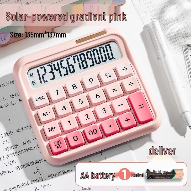 Dopamine Color Series Multifunctional Calculator with Flexible Keyboard - Stylish Office & Internet Celebrity Design.