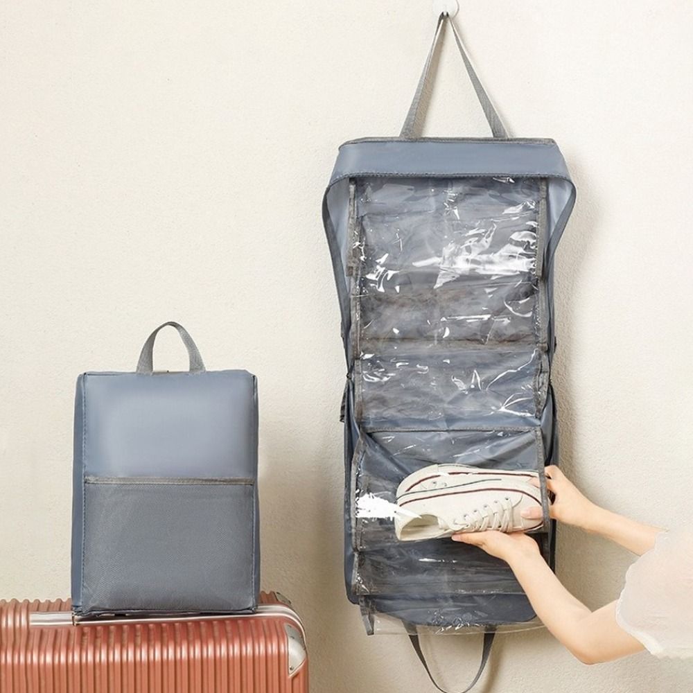 Wide Opening Shoes Pouch Large Capacity Shoes Organizer Clothing Organizer Bags Outdoor Use