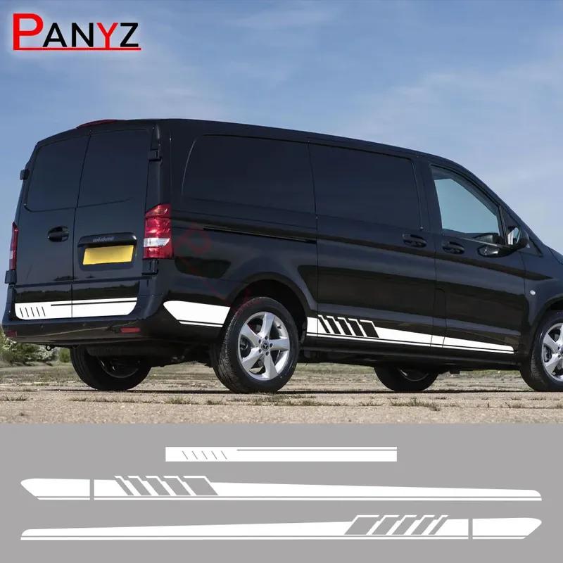 3Pcs Car Stickers For Mercedes Benz Vito V Class Viano W638 W639 W447 Marco Polo EQV Camper Van Vinyl Decals Tuning Accessories
