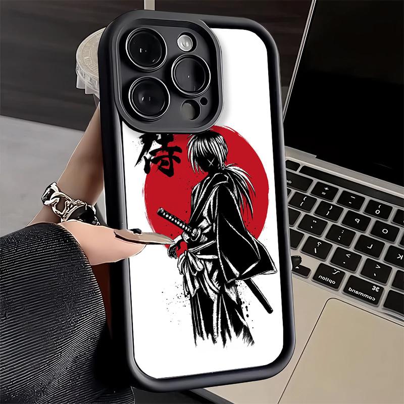 Handyhülle für iPhone 17 Air 16E 15 16 Pro Max Rurouni Kenshin Anime Cover 14 Plus 13 12 Mini Weiche Silikonhülle Fundas