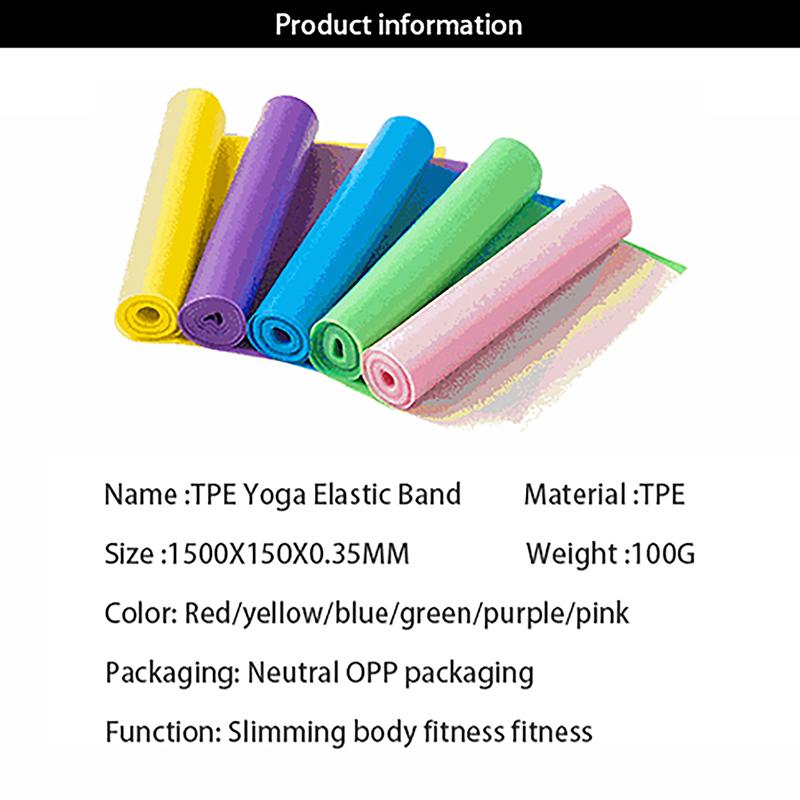 Yoga Physiotherapie Elastisches Band, Fitnessstudio Widerstandsband, Sport Dehntraining Seil, Pilates Dehnfolie