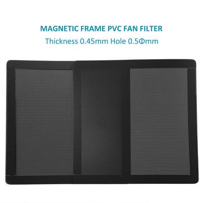 120mm Fan Dust Filter Mesh 4.72inch Magnetic Frame PVC PC Computer Case Fan Dust Mesh Cover Grills Black 5-Pack