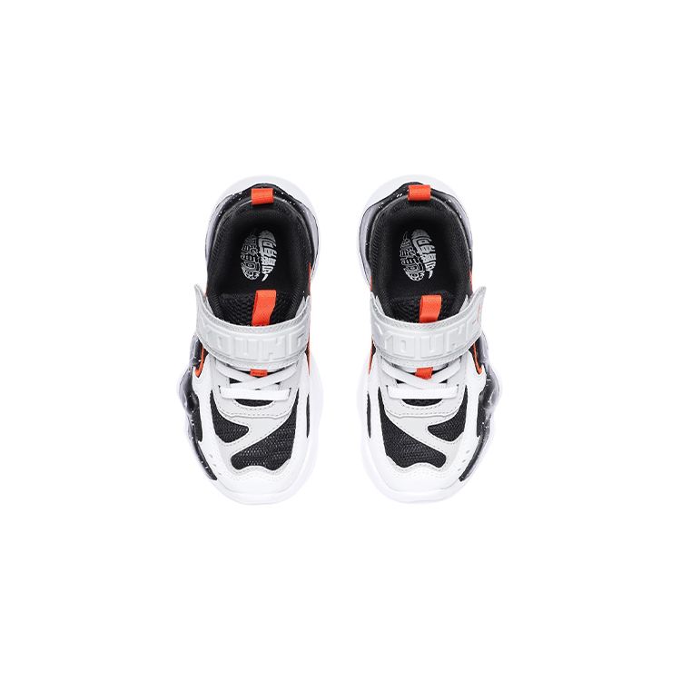 LiNing Durable Non-Slip Breathable Lightweight Low-Top Kids Running Shoes Kids Running Shoes Black Gray YKNR046-1