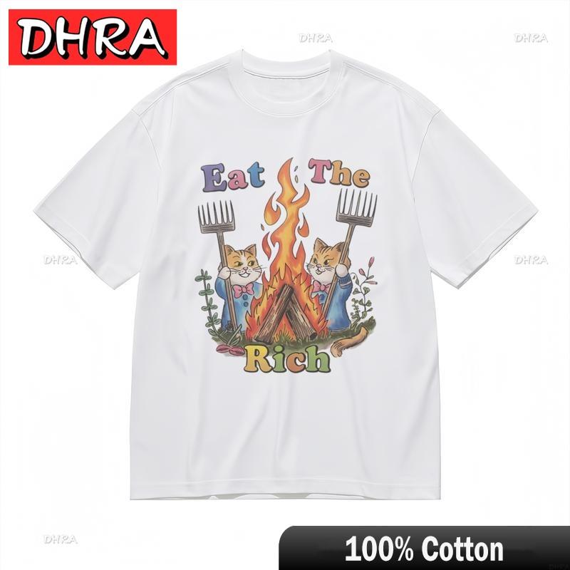 Unisexs Fashion Breathable Classic T Shirt Whimsical Flame Kitty Duo Cartoon Tee Graphic Printed Tshirt Top Tshirt Homme Vocation S