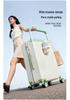 Women's Large Capacity Multifunctional Carry-on Suitcase with Wide Pull Rods and Universal Wheels for Students.